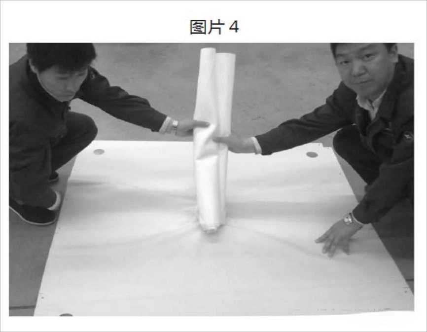 Filter cloth roll during installation