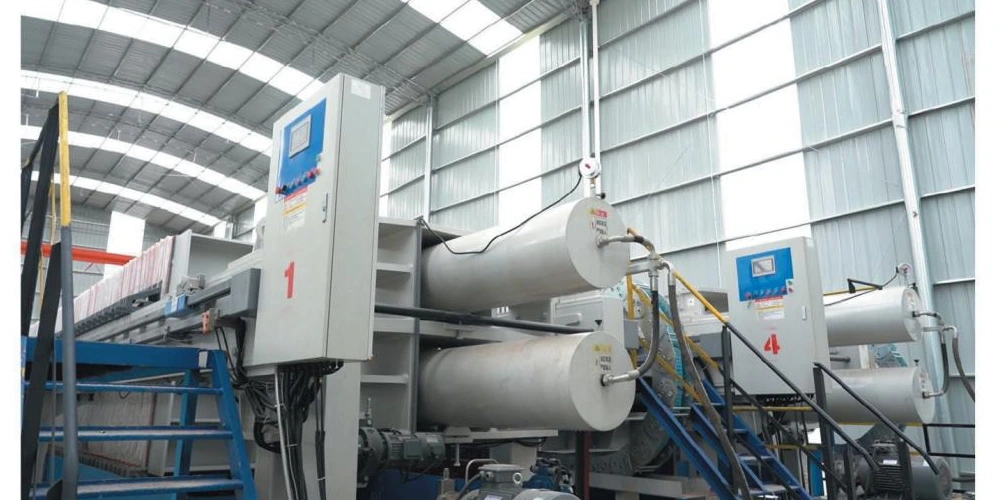 Tailings treatment filter press installation