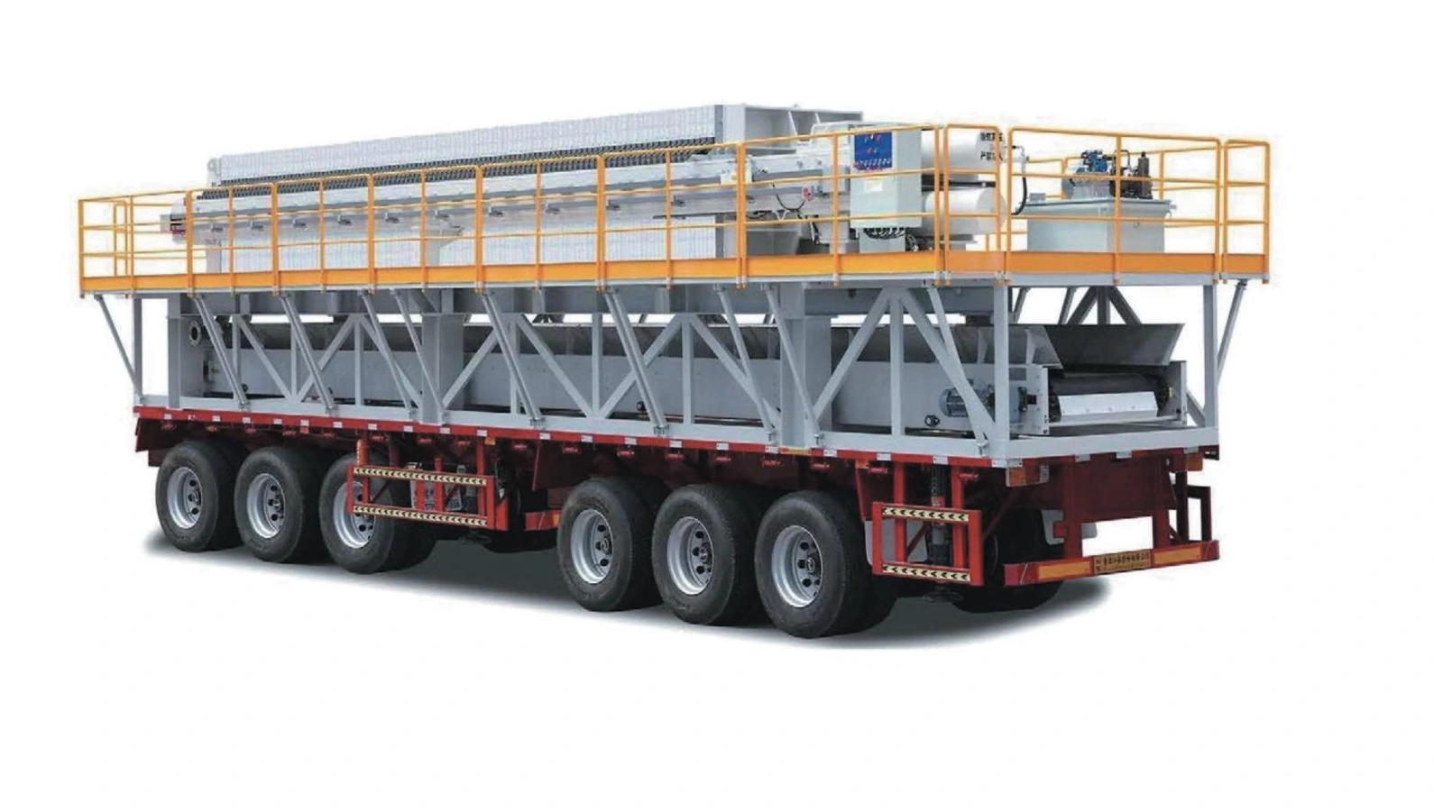 Mobile filter press transport configuration